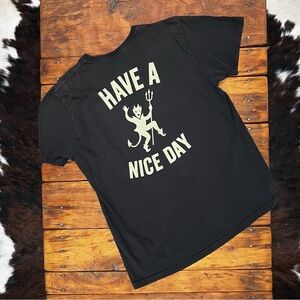 Lucky Brand “Have a Nice Day” vintage slub tee. EUC